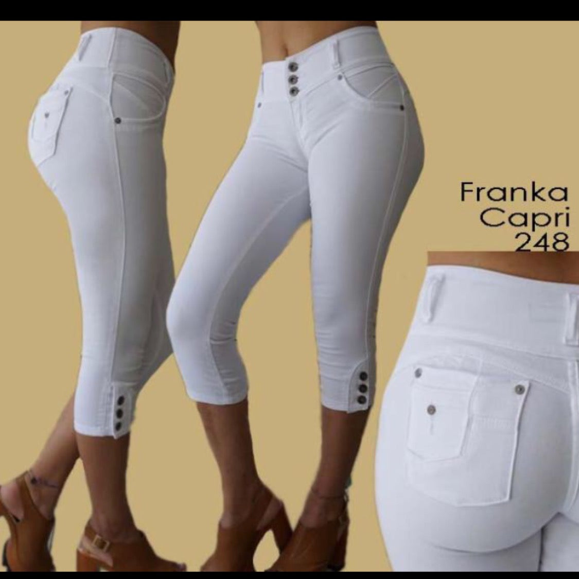 Franka Jeans Capri - BINS FLIRTY FASHION